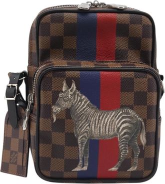 Louis Vuitton Amazone Limited Edition Chapman Savane Damier Brown Canvas Handbag (Pre-Owned)