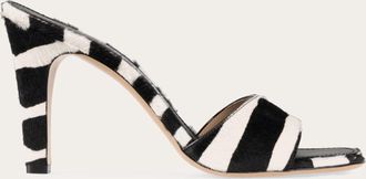 Ferragamo Women Pony skin heeled slide White Size 10.5