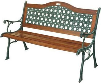 Made in Italy Banco Exterior De Hierro Fundido Con Rat&aacute;n Arc 126x60cm