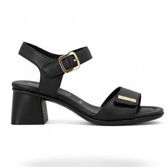 Remonte D1k54 Womens Ankle Strap Sandals Black Leather - Size UK 7.5