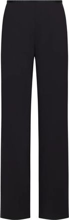 Emporio Armani Wijde broek - Dames - Wijde Broeken - Blauw - L - Polyester - Broeken