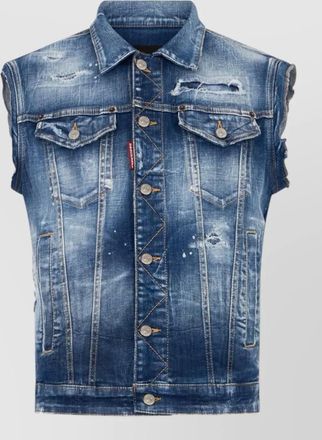 Dsquared2 distressed shirt jacket