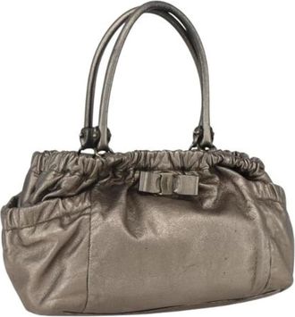 Ferragamo Pre-owned Handbags, female, Brown, Size: ONE SIZE Pre-owned Handbag