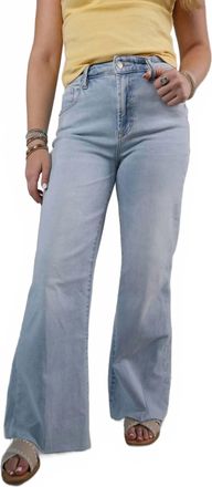 Dear John Denim Womens Fiona Wide Leg Jeans In Rain Drop