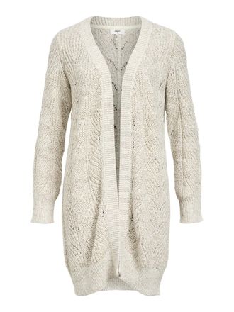 Object NOS Womens Objnova Stella L/s Knit Cardigan Noos, Beige (Humus Detail: Melange), 8 (Size: X-Small)