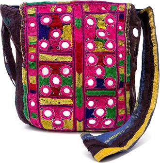 Guadalupe Design Womens Banjara Mochila Bucket Bag In Purple