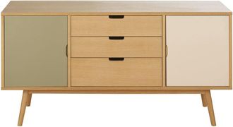 Maisons du monde Aparador tricolor con 2 puertas y 3 cajones 145 cm