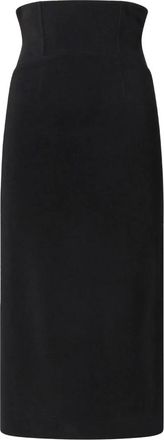 Pinko Pera Gonna Double Armoure Stretch - Dames - Midirokken - Zwart - M - Rokken