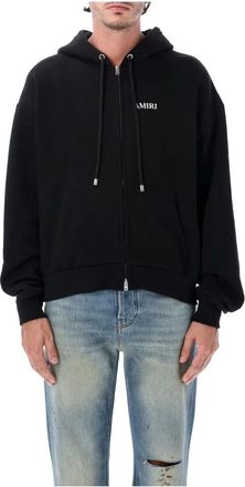 Amiri Sudadera con cremallera relajada - Sweatshirts & Hoodies - Hombre - Negro - S