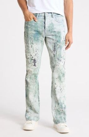 Purple Embroidered Camo Flare Jeans in Light Indigo at Nordstrom Rack, Size 29