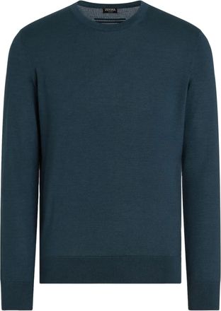 Ermenegildo Zegna Maglione girocollo mélange - Blu