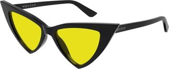 Alexander McQueen Cat-eye Zonnebril - Dames - Zonnebrillen - Zwart - 52 MM - Accessoires