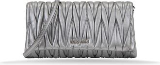 Miu Miu Leren Schoudertas met Magnetische Knoop - Dames - Schoudertassen - Grijs - ONE Size - Leer - Tassen