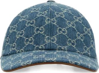 Gucci GG denim baseball cap - Blue