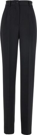 Dolce & Gabbana Black Regular Flat Front Pants