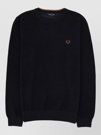 Fred Perry knit sweater ribbed cuffs and hem
