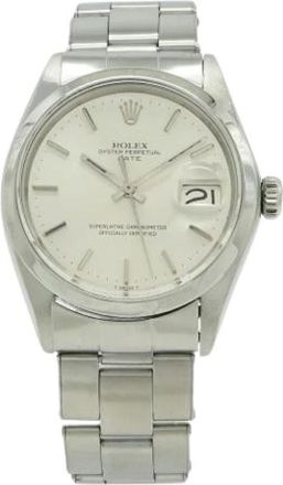 Rolex Pre-owned Vintage 1500 Polshorloge - Heren - Vintage Horloges - Grijs - ONE Size - Leer - Vintage