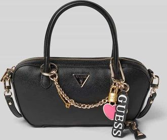 Guess Shoulder Bag in Leder-Optik Modell Davina in Black, Gr&ouml;&szlig;e 1