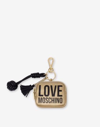 Love Moschino Keyring with micro clutch - Gold