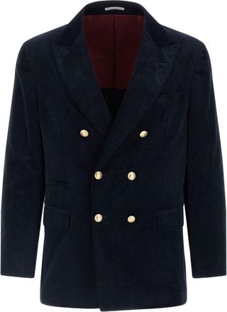 Brunello Cucinelli Cotton Double-Breasted Jacket