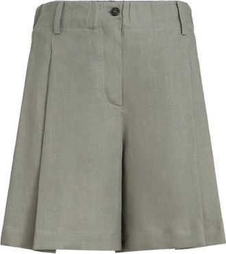 Brunello Cucinelli Linen Shorts With Drawstring And Pleats