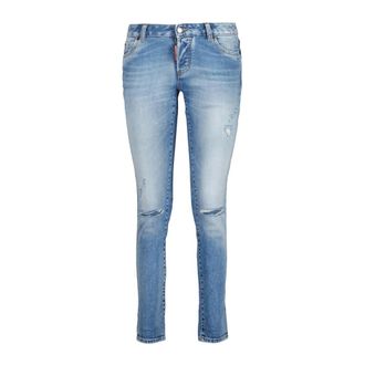 Dsquared2 Jeans met Knopen en Zakken voor Dames - Dames - Skinny Jeans - Blauw - 3XS - Katoen - Jeans