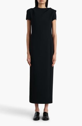 Khaite Iryl Open Back Crepe Dress in Black at Nordstrom, Size 6