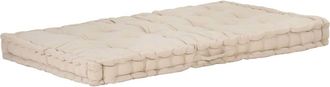 vidaXL Coj&iacute;n Para Pal&eacute;s Algod&oacute;n Beige 120x80x10 Cm Vidaxl
