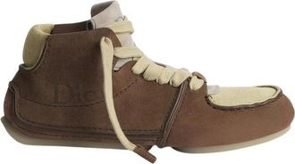 Dior Roadie Laars met Veters - Heren - Sneakers - Bruin - 45 EU - Katoen - Schoenen