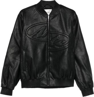 Arte Half Logo Leather Jacket