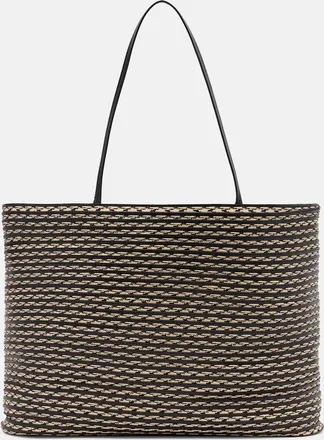 The Row Borsa Beau Large in rafia con pelle