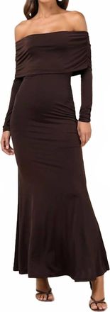 Lulus Womens Effortlessly Stunning Maxi Dress In Dark Brown