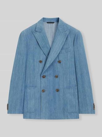 HUGO BOSS Regular Fit Sakko aus reiner Baumwolle Modell C-HANRY in Hellblau, Gr&ouml;&szlig;e 26