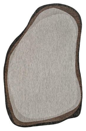 Jonathan Y Designs Wyatt Modern Rustic Abstract Indoor/Outdoor Shaped Area Rug in Gray/black at Nordstrom, Size 8Ft 0In X 10Ft 0In