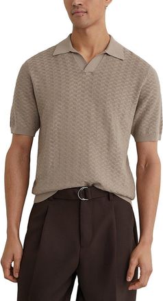 Reiss Sol Open Collar Texture Sweater