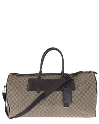 Gucci Gg Supreme Canvas Leather Boston Bag (Authentic Pre-Loved)