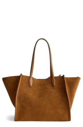 Madewell The Lexington Suede Tote in Aged Cognac at Nordstrom