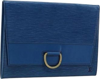 Louis Vuitton Pre-owned Clutches, female, Blue, Size: ONE SIZE Pre-owned Epi Leather Clutch
