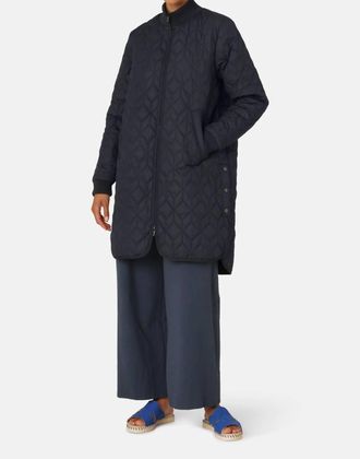 Ilse Jacobsen Art 06 Quilted Coat In Dark Indigo