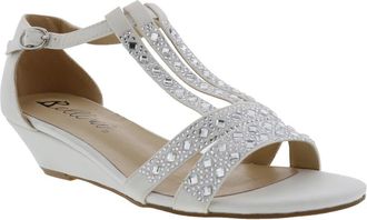 Bellini Larris Rhinestone Wedge Sandal in White at Nordstrom Rack, Size 6.5