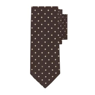 Brooks Brothers Corbata de Seda de Puntos - Accessories - Hombre - Marr&oacute;n - ONE SIZE