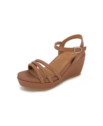 Kenneth Cole Gentle Souls By Kenneth Cole Viki Sandals Womens Brown Ankle Strap JOBB484