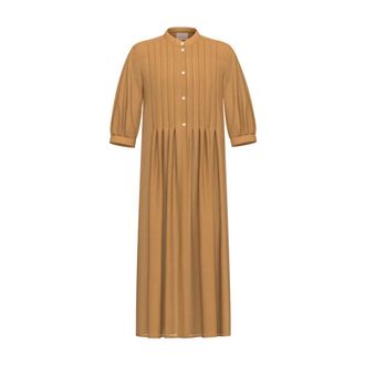 Marella Emme Chemisier Dress - female - Marella - Shirt Dresses - Brown - 2XL - Dresses