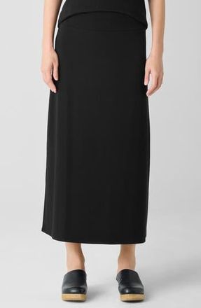 Eileen Fisher Stretch Jersey A-Line Skirt in Black at Nordstrom Rack, Size Xx-Small