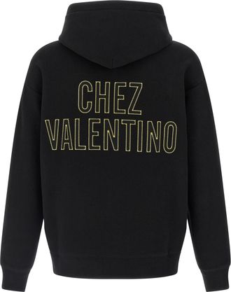 Valentino Garavani Mens Black Cotton Sweatshirt Clothing