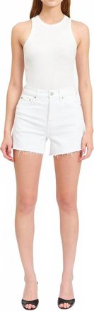 Daze Womens Bottom Line Short In White