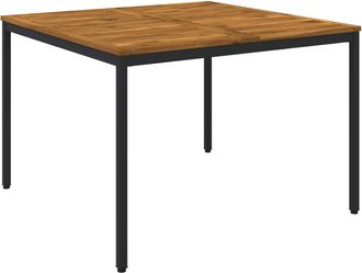 vidaXL Mesa De Cena De Jard&iacute;n Natural Y Negro 110 X 108,5 X 75 Cm Vidaxl