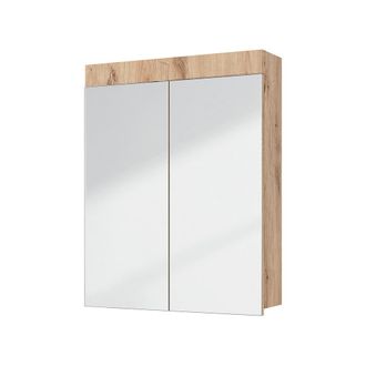 Vicco Armario Con Espejo Para Ba&ntilde;o Luna, Roble Wotan, 60 X 77 Cm