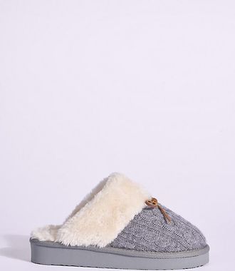 Minnetonka Flurry Bow Scuff Slide Slippers