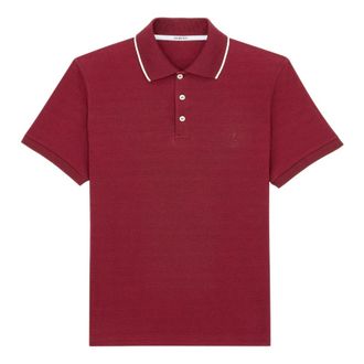 Saint Laurent Cassandre Polo - male - Saint Laurent - Polo Shirts - Red - XL - Tops